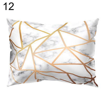 

Marble Grain Geometric Print Pillow Case Sofa Waist Throw Cushion Cover Decor