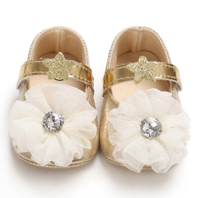 

Big Flowers Baby Girls Shoes Newborn PU Cotton Softness Girls Shoes First Walker Autumn Fashion Prewalker