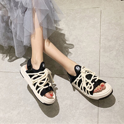 

Eastern Gate Summer Muffin Thick-soled Sports Sandals Women Lace Fish Mouth Fashion Beggars Cloth Shoes