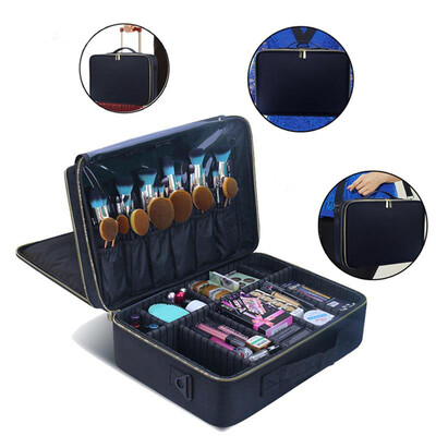 

New Women Professional Empty Makeup Organizer Cosmetic Case Travel Large Capacity Storage
