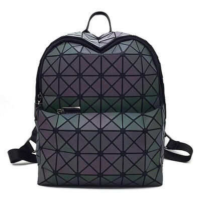 

Matte School Backpack For Girl Mochila Feminina Women Backpacks Travel Luminous Geometric Casual Backpack Female 2019