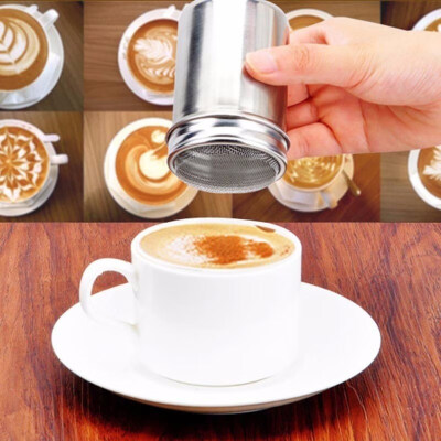 

Stainless Steel Fine Mesh Fancy Coffee Chocolate Powder Dredger Sifter Shaker