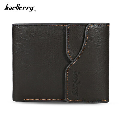 

Baellerry Men Coin Pocket Foldable Hasp PU Leather Short Wallet Card Holder