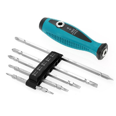 

PENGGONG 5PCS Two-Way Slotted Phillips Reversible Screwdriver Set Magnetic Screw Driver Home Repair Tool Kit Adjustable Double Scr