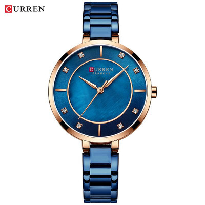 

CURREN 9051 Woman Quartz Watch Chronograph Fashion Casual Stainless Steel Band Female Wristwatch