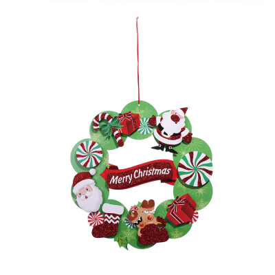 

〖Follure〗40 cm Christmas Holiday Paper Wreath Door Ornament Garland Decoration