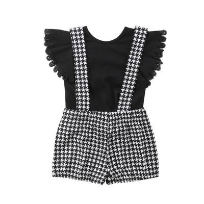

Cute Newborn Infant Party Kids Baby Girls Sleeveless Tops Bib Pants Outfits 2Pcs Set