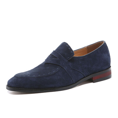 

British wild matte leather peas shoes male pointed pigskin a pedal single shoes fashion simple