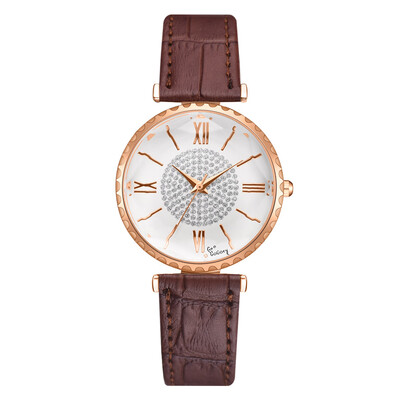 

New womens watch PU belt fashion casual ladies quartz watch foreign fashion watch ladies watch