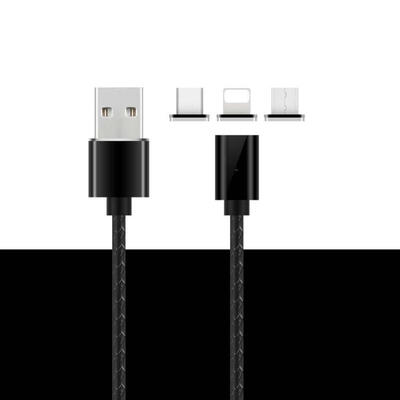 

Magnetic Data Cable 3-in-1 USB To Type-C Lightning Micro USB Charging Cable For Android Phone IPHONE