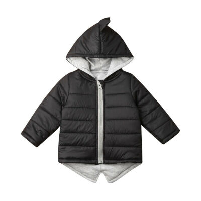 

Kids Baby Boys Girls Dinosaur Hooded Coat Jacket Winter Toddler Thick Outwear