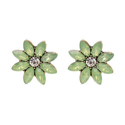 

HOT SALE 2018 Luxury Retro Crystal Stud Earrings with opal Stone Women Fashion Trend Statement Jewelry For Women 19 Styles