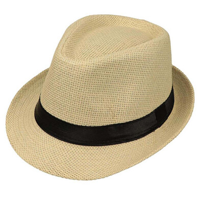 

New Unisex Summer Sun Panama Straw Hats Band Sun Hat