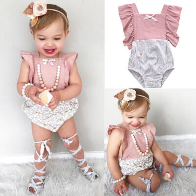 

Newborn Infant Baby Girl Jumpsuit Romper Bodysuit Sunsuit One-Piece Clothes 0-2T