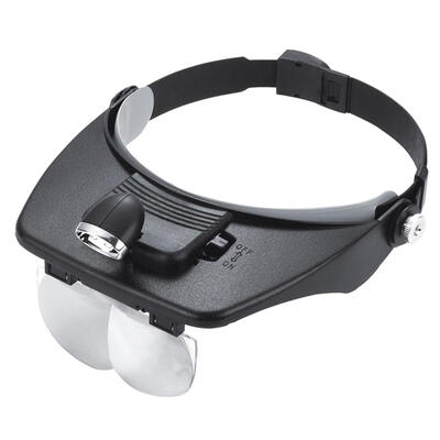 

Adjustable Hat Type Reading Magnifier with 2 Lights for Embroidery Tattoo
