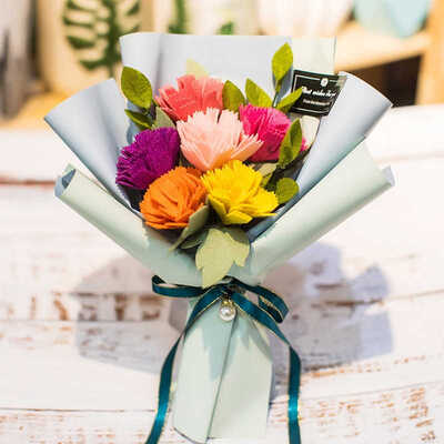

Artificial Non-Woven Fake Flowers Bouquet Set Floral Wedding Bouquet Handicraft Decor Natural Lifelike Beautiful
