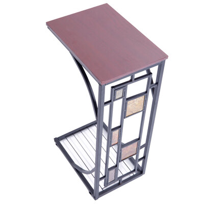 

Modern Side Sofa End Table Iron Couch TV Tray Coffee Tea Desk Home Furniture