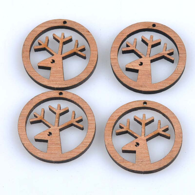 

25PCS Christmas Theme Decorative Wooden Hollow Out Slices Craft Holiday Wedding Party Decor Supplies