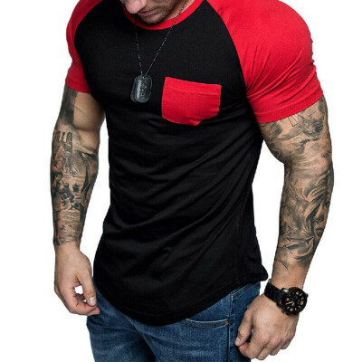 

Mens Short Sleeve Slim Fit Blouse Shirt Summer Casua Muscle Tee Tops Shirts