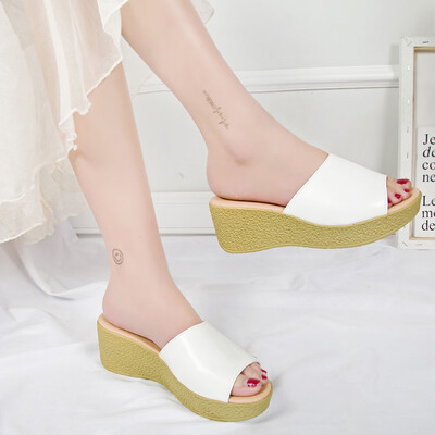 

Rose Fashion Women Summer Platform Slides Casual Wedge Peep Toe Beach Slippers