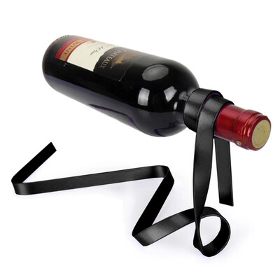 

Toponeto Magic Floating Colored Ribbon Wine Bottle Holder Rack Stand Bracket Art