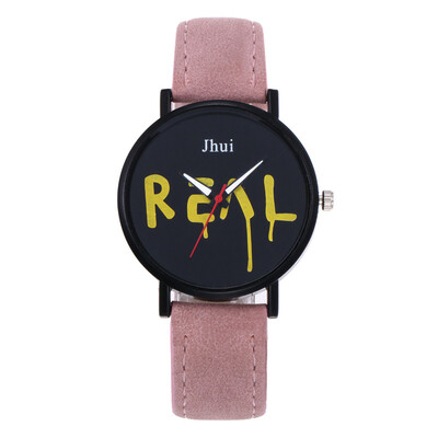 

Ladies Casual Watches Women Simple Design Mechanical Gear Dial Leather Band Analog Quartz Wrist Watches Digital Relogio &Ff