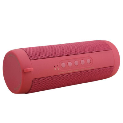 

T2 BT Speaker Waterproof Portable Outdoor Mini Column Box Speakers Support TF Card FM Stereo Hi-Fi Boxes Red