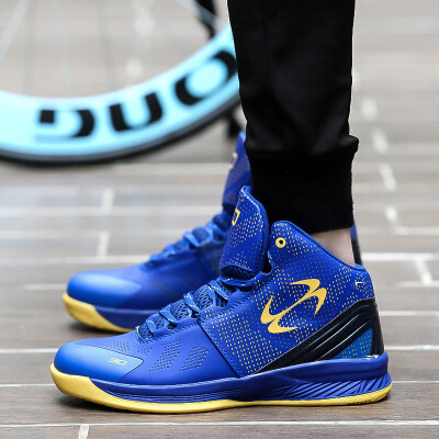 

High-top running basketball shoes mens outdoor sports boots wear-resistant damping shoes fashion mens shoes tide