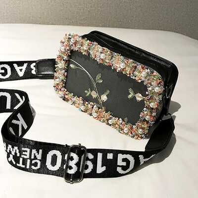 

Tailored Womens Shoulder Bag Ethnic Style Diagonal Cross Bag Solid Color Square Bag
