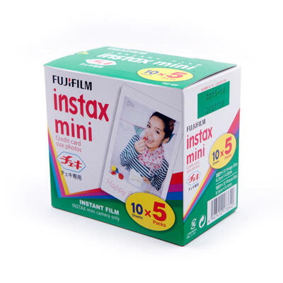 

50 Sheets Original Fujifilm Fuji Instax Mini Film White Sheet 3 Inch For Polaoird Mini 7 7s 8