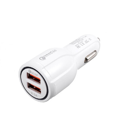 

Quick Charge 30 Car Charger Adapter Fast Charging with Dual USB Ports