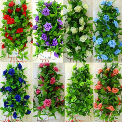 

26m Artificial Garland Silk Flowers Vine Ivy Home Wedding Garden Decor