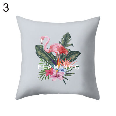 

Flamingo Square Throw Pillow Case Cushion Cover Sofa Bed Car Cafe Office Decor