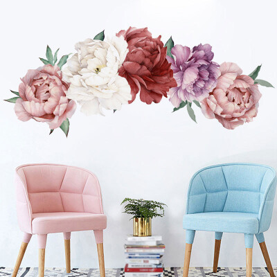 

Peony Blossom Flowers Wall Sticker Nursery Decal Kids DIY Room Home Decoration