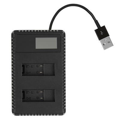 

Smart LCD Display Dual Port USB Battery Charger for GoPro Hero 7 6 5 Black