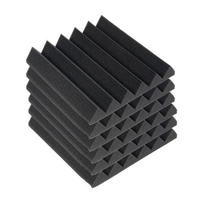 

6pcs Acoustic Foam Panels Studio Soundproof Wedge Pads 30 x 30 x 5cm