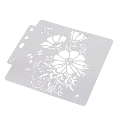 

Flowers Coffee Stencils Cake Baking Templates DIY Scrapbooking Craft Decor