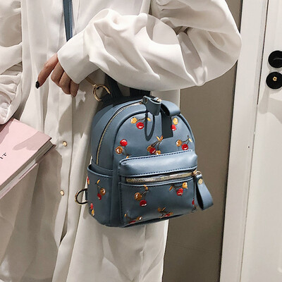 

Backpack female 2019 new wave Korean version of the wild fashion pu soft leather ladies small backpack student bag female bag