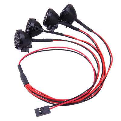 

4LED White Lights with Lampshade for 110 Traxxas HSP Redcat RC Crawler Car