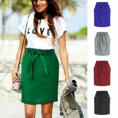 

2019 Women Lady Fashion Short Mini Skirt High Waist Bodycon Pencil Slim Skirt
