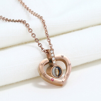 

I LOVE YOU In100 languages Memory Of Love Pendant Necklace Jewelry
