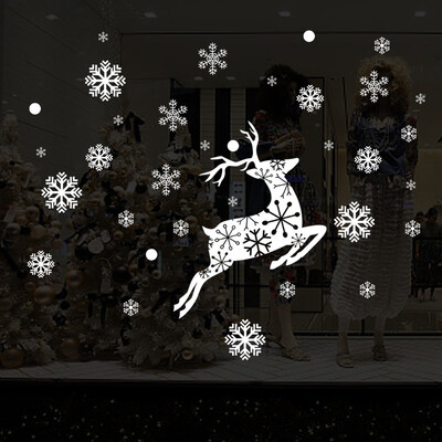 

Tailored Cute Jumping Elk Removable Wall Sticker Home Christmas Decoration