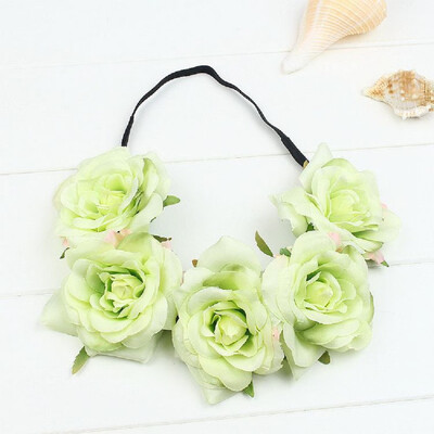 

〖Follure〗Party Floral Rose Flower Headband Hair Crown Festival Boho Garland Large Big