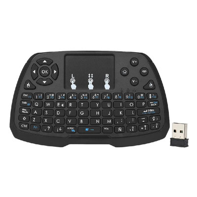 

Spanish Version 24GHz Wireless Keyboard Touchpad Mouse Handheld Remote Control for TV BOX Smart TV PC Notebook