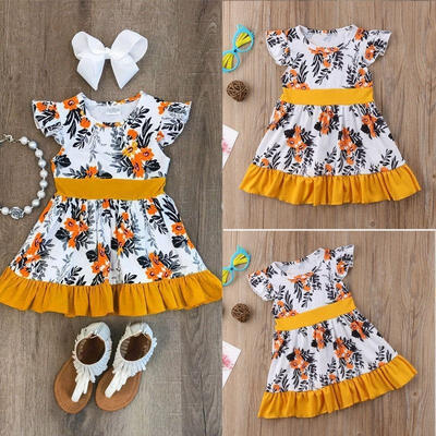 

Baby Kids Girls Floral Princess Ball Gown Party Dress Sundress Outfit Dresses