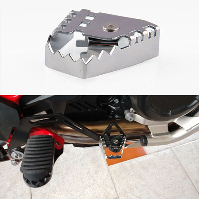

Tailored Silver Rear Brake Lever Pedal Extended Rear Brake Support Pad Extender For BMW