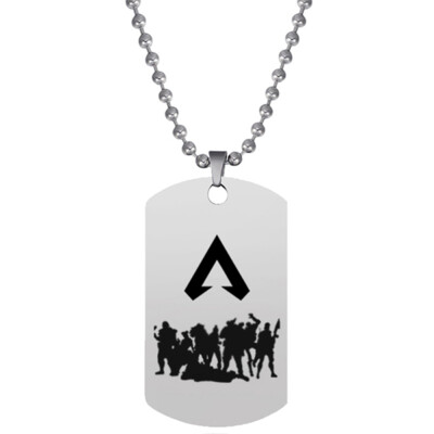 

New Game APEX Legends Necklaces Dog Tag Stainless Steel Pendant Necklace Beaded Chain Jewelry Gift For Women And Men Fans