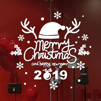 

〖Follure〗New Year Merry Christmas Wall Sticker Home Shop Windows Decals Decor