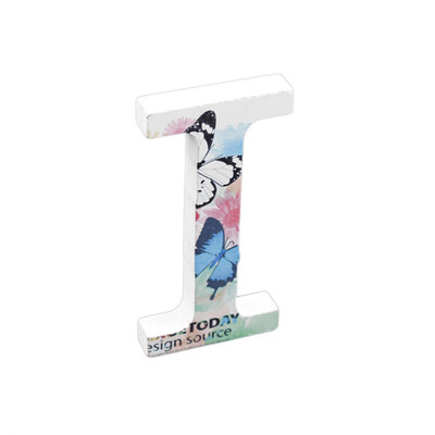 

Retro Butterfly Print English Letter Ornaments Decorations Bar Cafe Wooden Craft