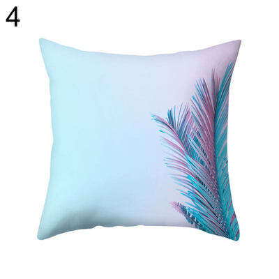 

Pink Leaf Plant Square Throw Pillow Protector Case Cushion Cover Bedding Article